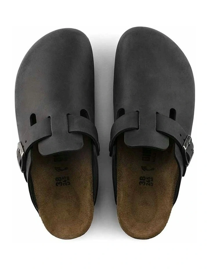 Boston Oiled Leather Clogs Regular in in Black image 3