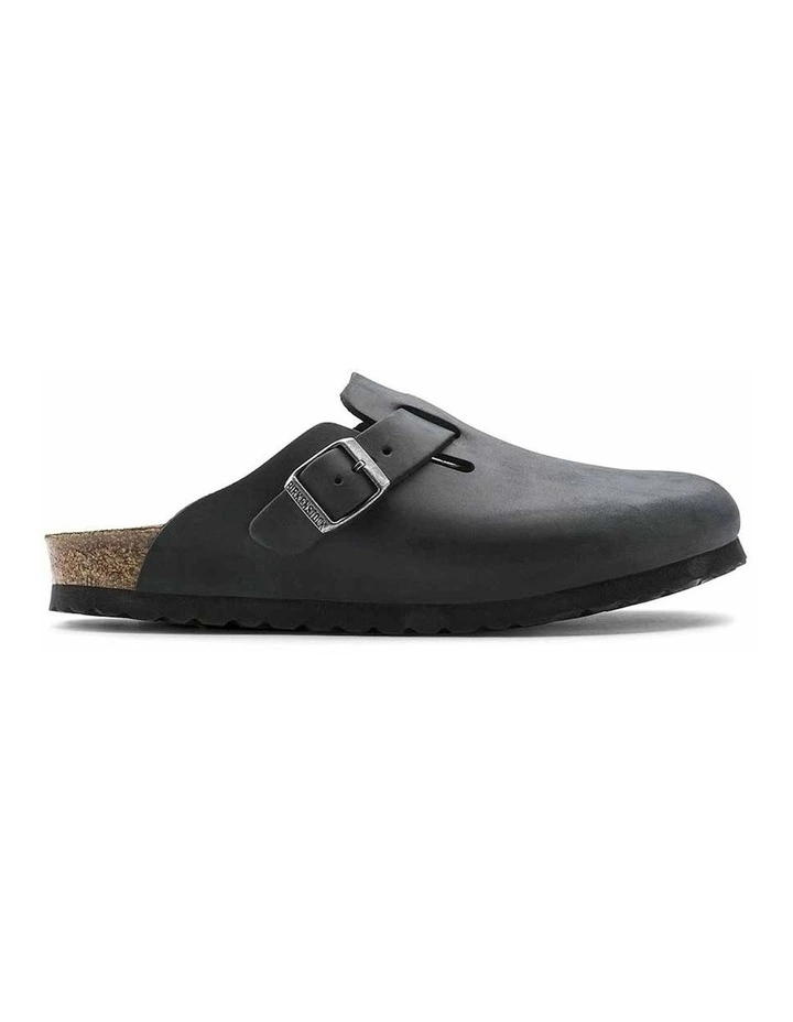 Boston Oiled Leather Clogs  Regular in in Black image 1