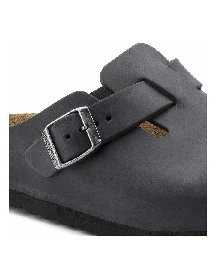Boston Oiled Leather Clogs  Regular in in Black image 5