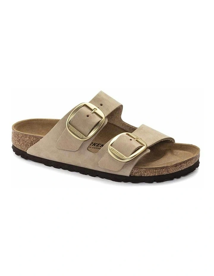 Regular Arizona Big Buckle Nubuck Leather Sandals in Sandcastle image 2