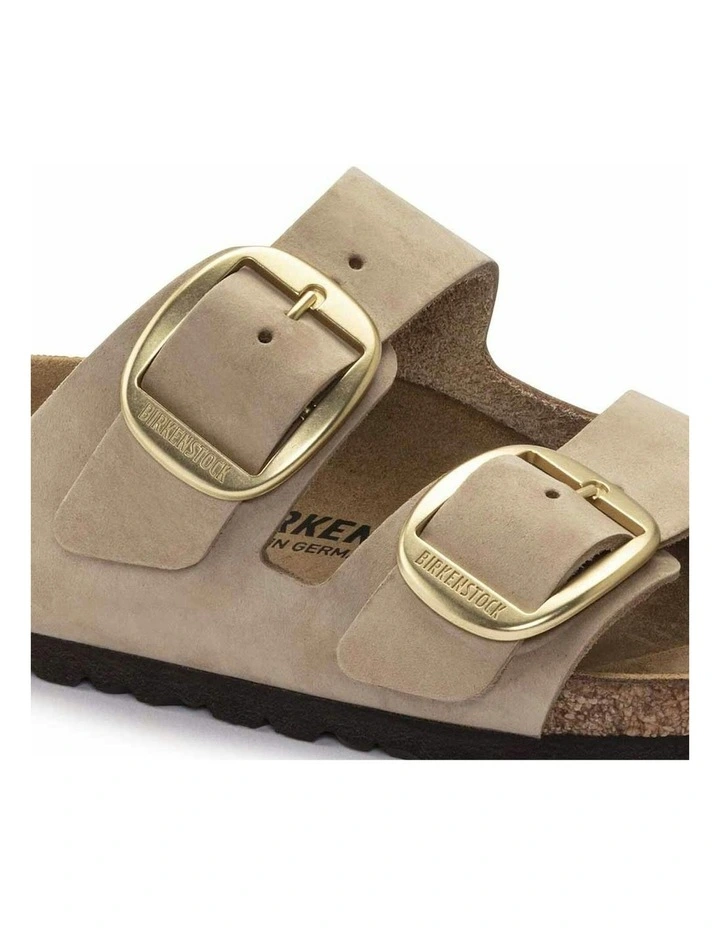 Regular Arizona Big Buckle Nubuck Leather Sandals in Sandcastle image 6