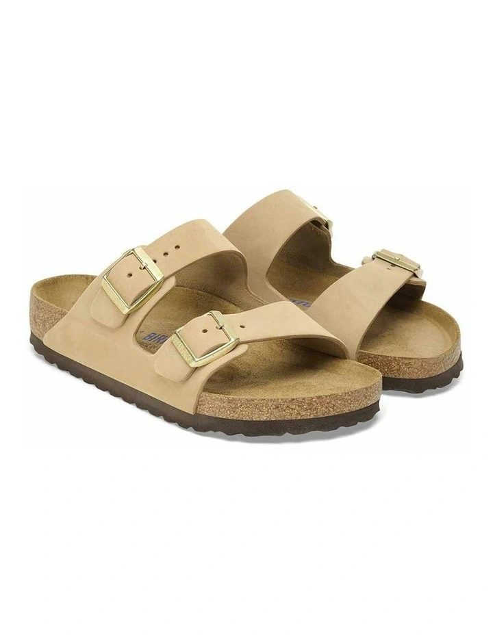 Regular Arizona Nubuck Leather Soft Footbed Sandals in Sandcastle image 3