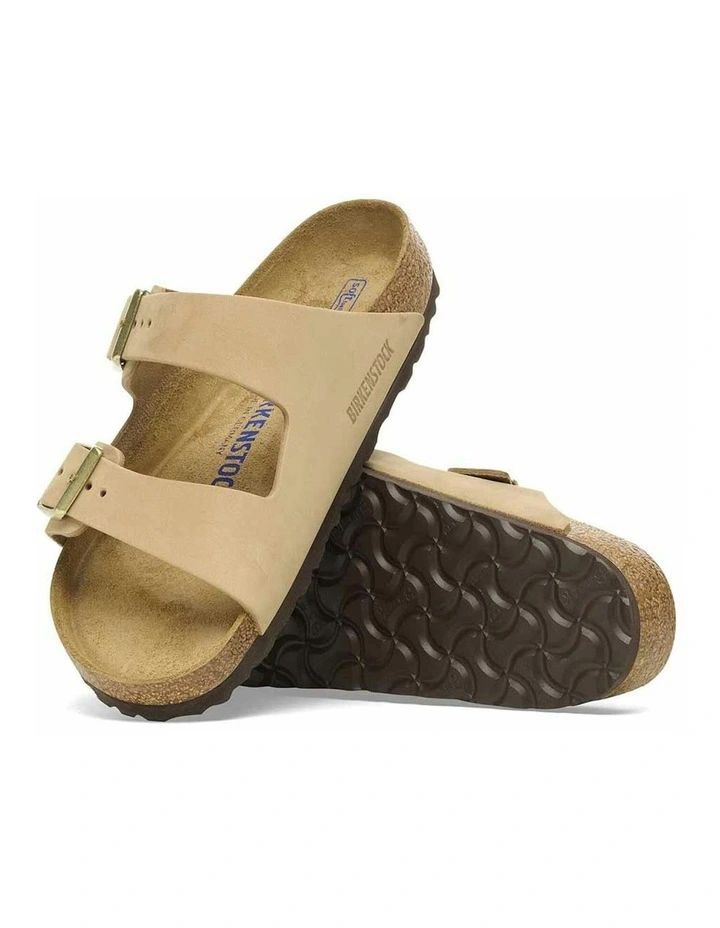 Regular Arizona Nubuck Leather Soft Footbed Sandals in Sandcastle image 5