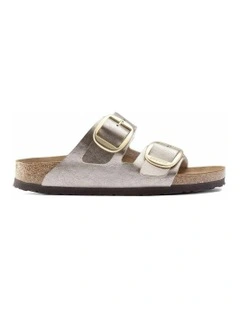 Arizona Big Buckle Birko-Flor Sandals in Taupe