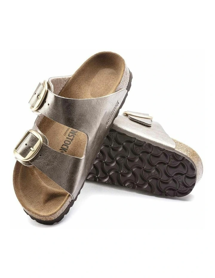 Arizona Big Buckle Birko-Flor Sandals in Taupe image 4
