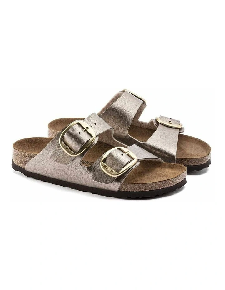 Arizona Big Buckle Birko-Flor Sandals in Taupe image 5