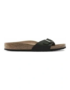 Madrid BirkiBuc Vegan Sandals in Black