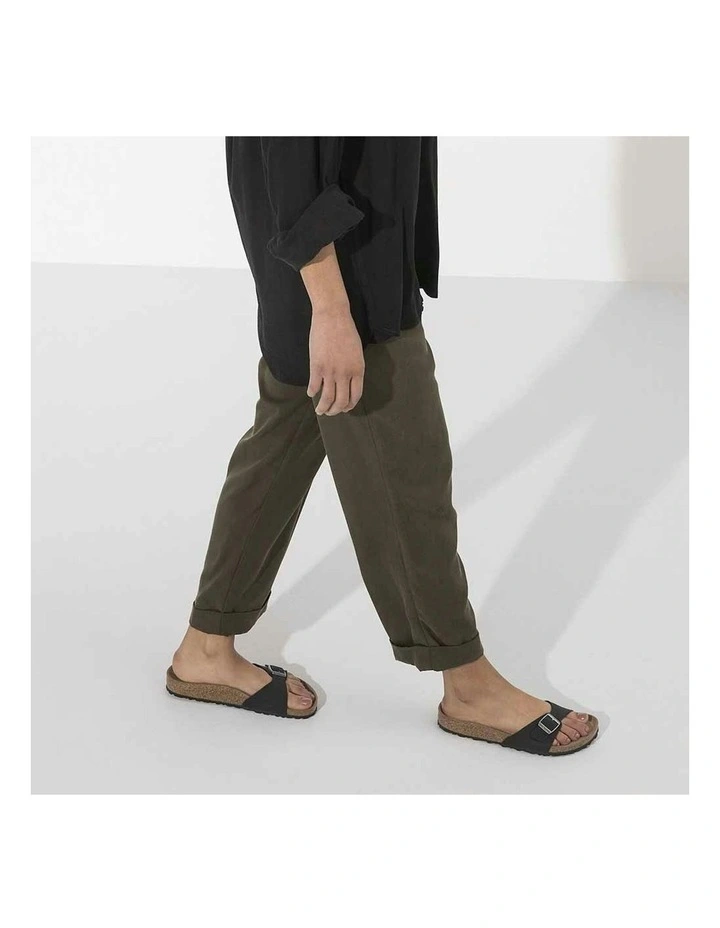 Madrid BirkiBuc Vegan Sandals in Black image 7