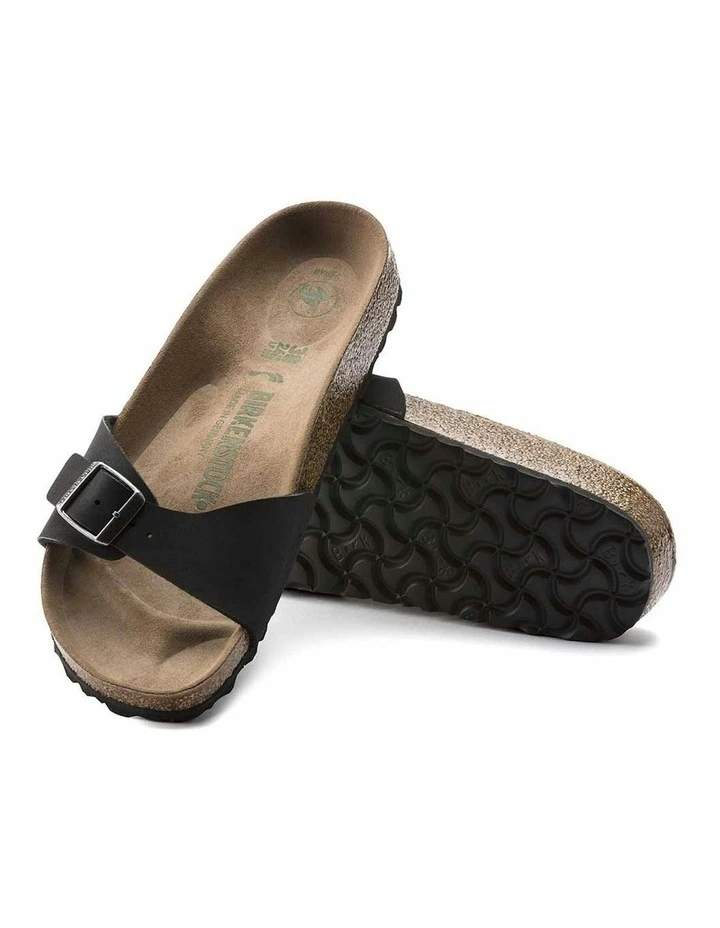 Madrid BirkiBuc Vegan Sandals in Black image 4