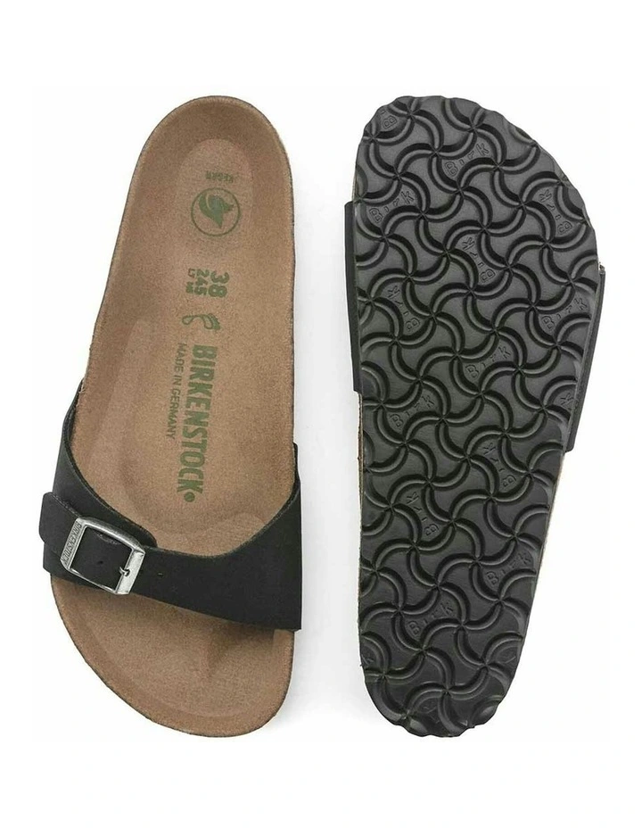 Madrid BirkiBuc Vegan Sandals in Black image 6