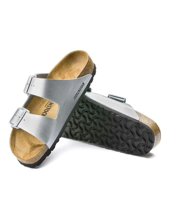 Arizona Birko Flor Sandals in Silver image 3
