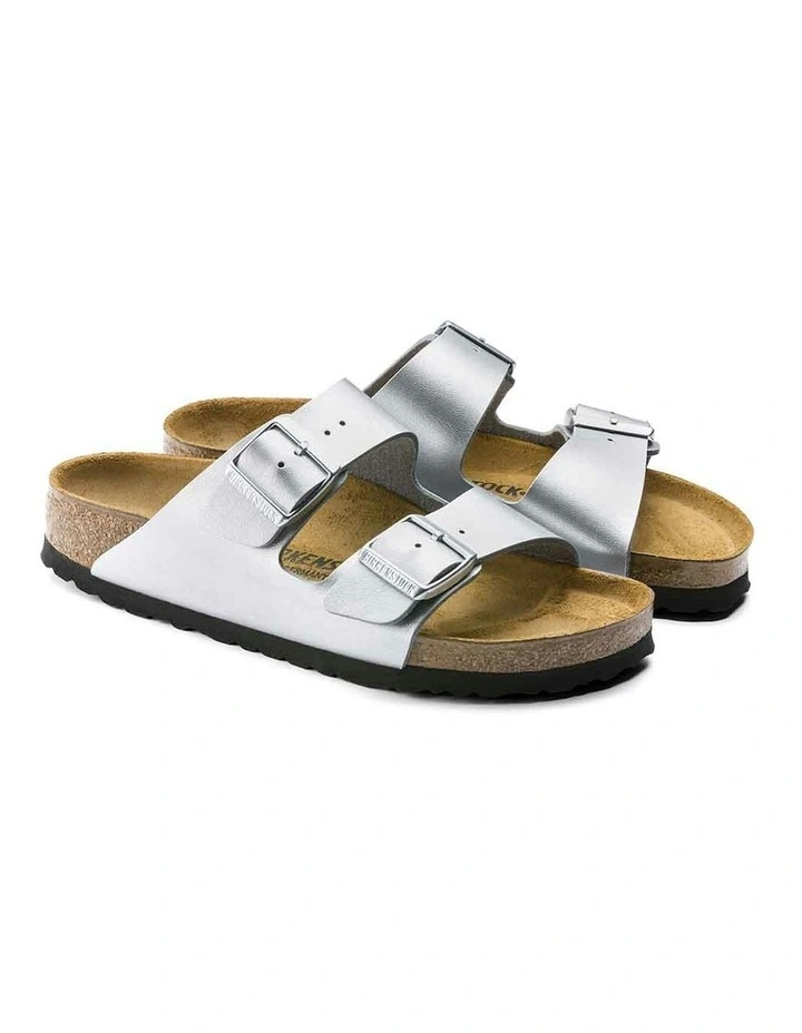 Arizona Birko Flor Sandals in Silver image 5