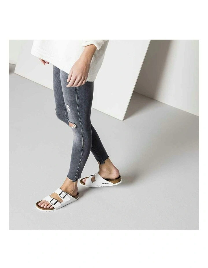 Arizona Birko-Flor Sandals in White image 7