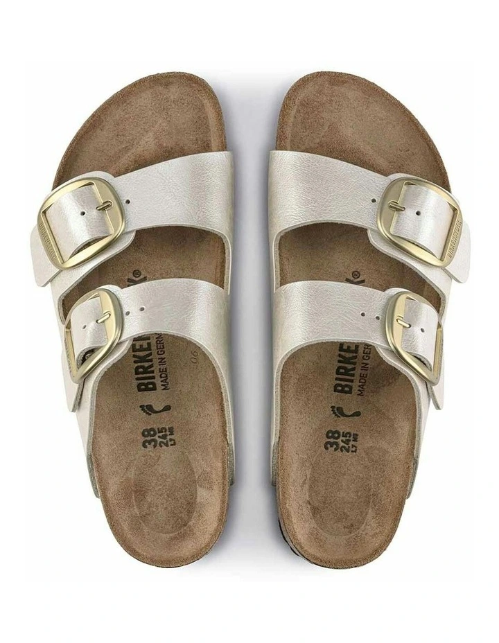 Arizona Big Buckle Birko-Flor Sandals in Graceful Pearl White image 3