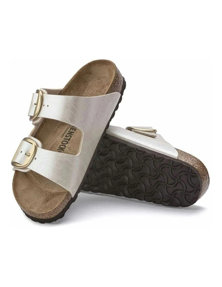 Arizona Big Buckle Birko-Flor Sandals in Graceful Pearl White image 4