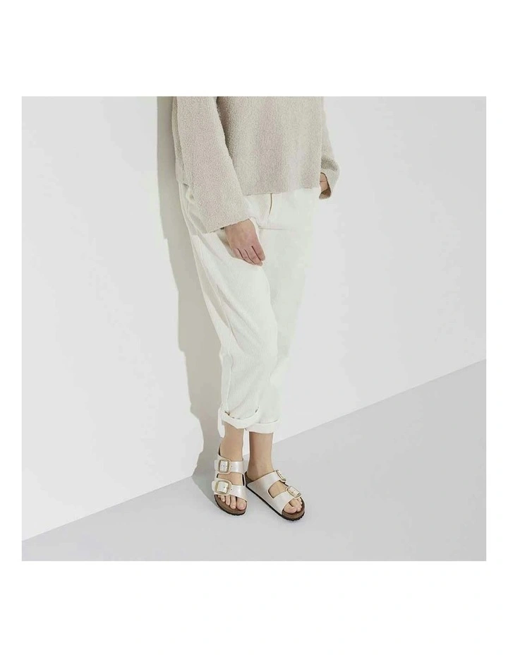 Arizona Big Buckle Birko-Flor Sandals in Graceful Pearl White image 5