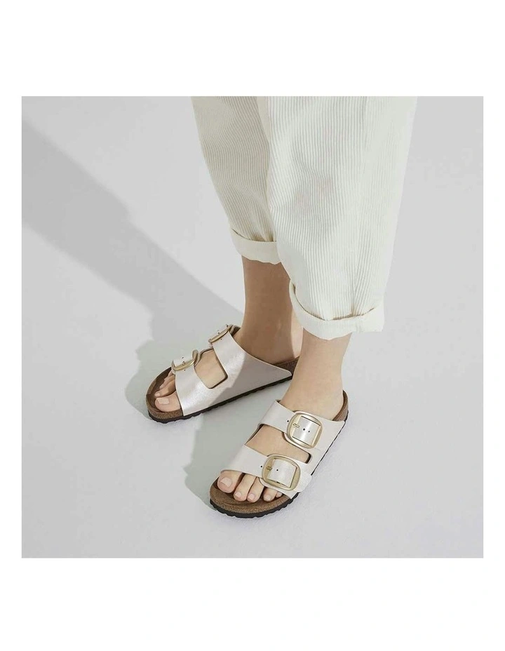 Arizona Big Buckle Birko-Flor Sandals in Graceful Pearl White image 6