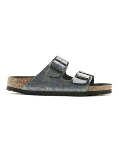 Birkenstock Arizona Vegan Sandals in Black Iridescent