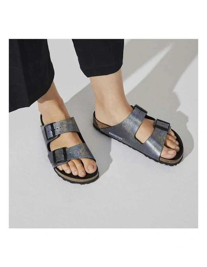 Birkenstock Arizona Vegan Sandals in Black Iridescent image 6