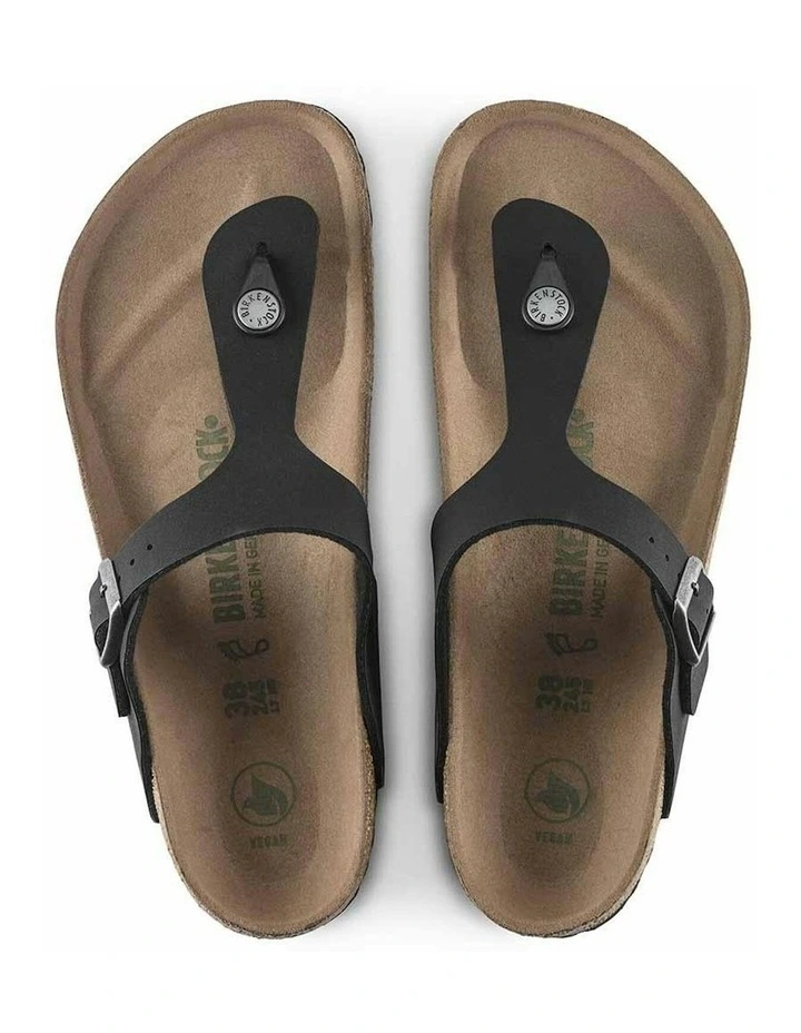 Gizeh Vegan Sandals in Black image 4