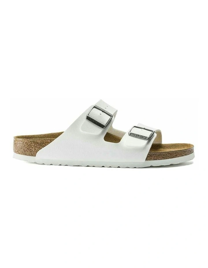 Arizona Birko-Flor Narrow Sandals in White image 1