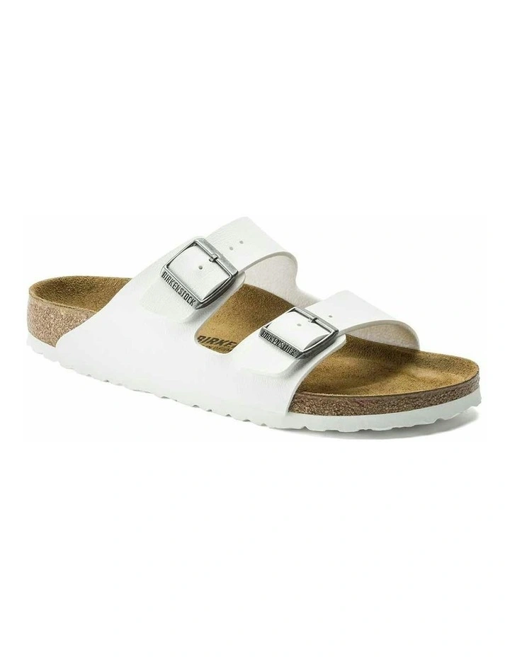 Arizona Birko-Flor Narrow Sandals in White image 2