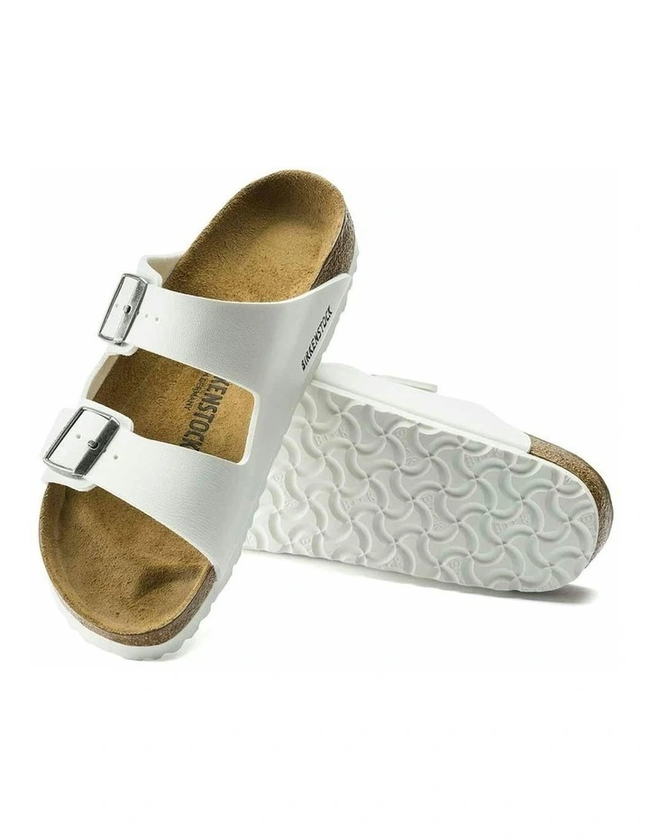 Arizona Birko-Flor Narrow Sandals in White image 5