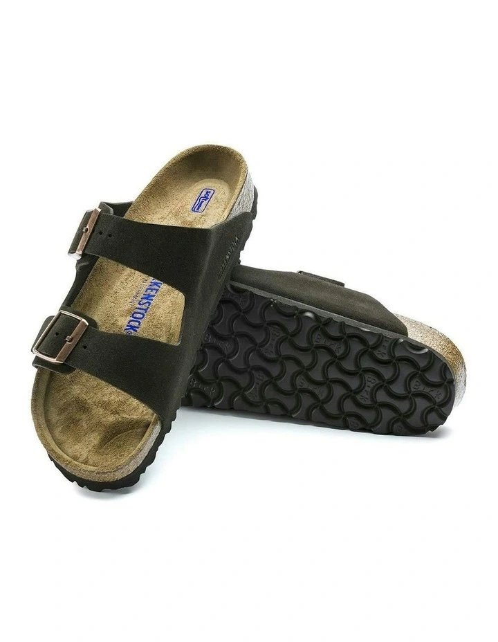 Arizona Suede Leather Soft Footbed Sandals in Mocha image 4