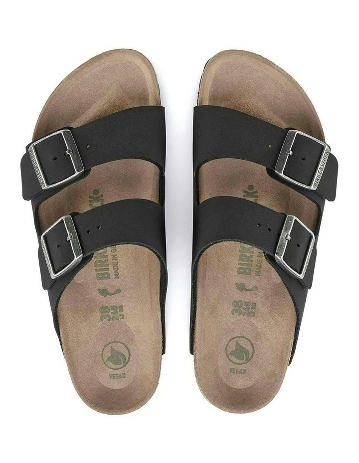 Arizona BirkiBuc Vegan Sandals in Black image 3