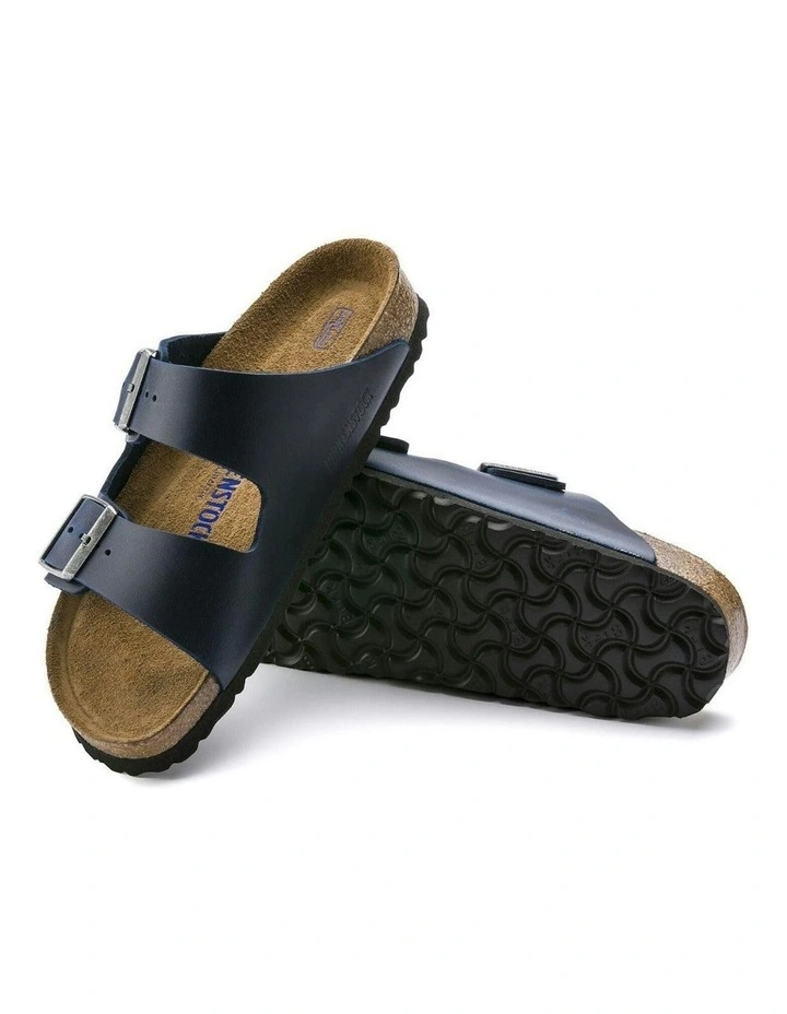 Arizona Oiled Nubuck Leather Soft Footbed Sandals Regular in Blue image 4