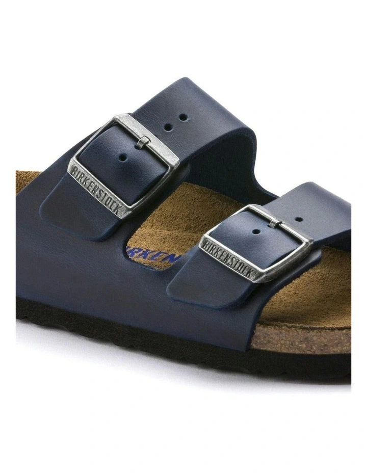 Arizona Oiled Nubuck Leather Soft Footbed Sandals Regular in Blue image 6