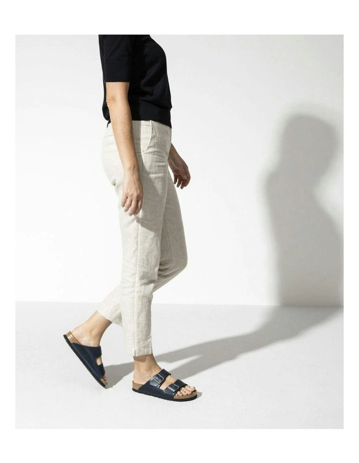Arizona Oiled Nubuck Leather Soft Footbed Sandals Regular in Blue image 7