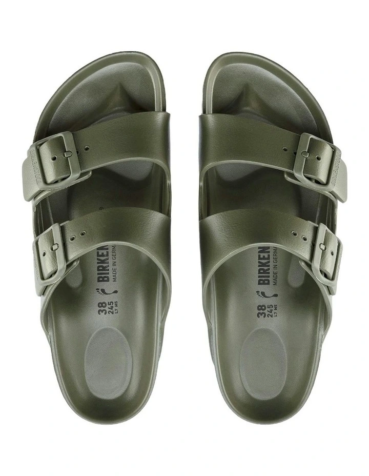 Arizona Eva Narrow Slip On Sandals in Khaki image 2