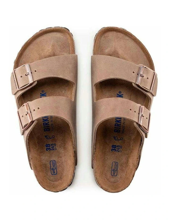Birkenstock Arizona Soft Footbed Oiled Leather Sandals - Narrow - Tabacco Brown image 4