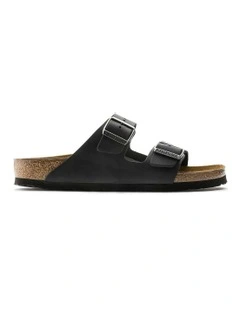 Birkenstock Arizona Oiled Leather Sandals - Regular - Black
