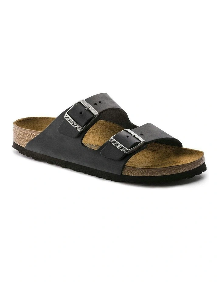 Birkenstock Arizona Oiled Leather Sandals - Regular - Black image 3