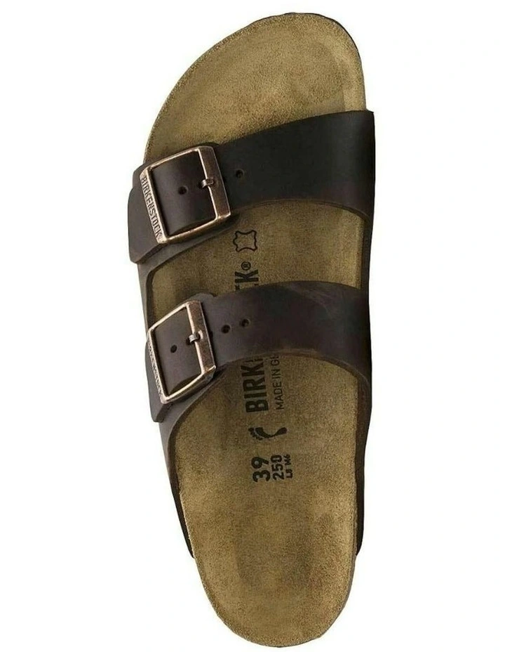 Arizona Oiled Leather Regular Sandals in Brown image 2