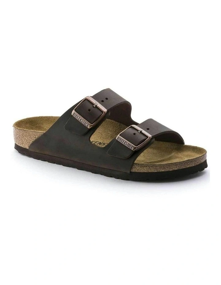 Arizona Oiled Leather Regular Sandals in Brown image 3
