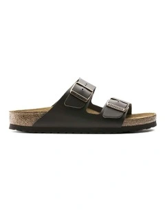 Arizona Natural Leather Regular Sandals in Dark Brown