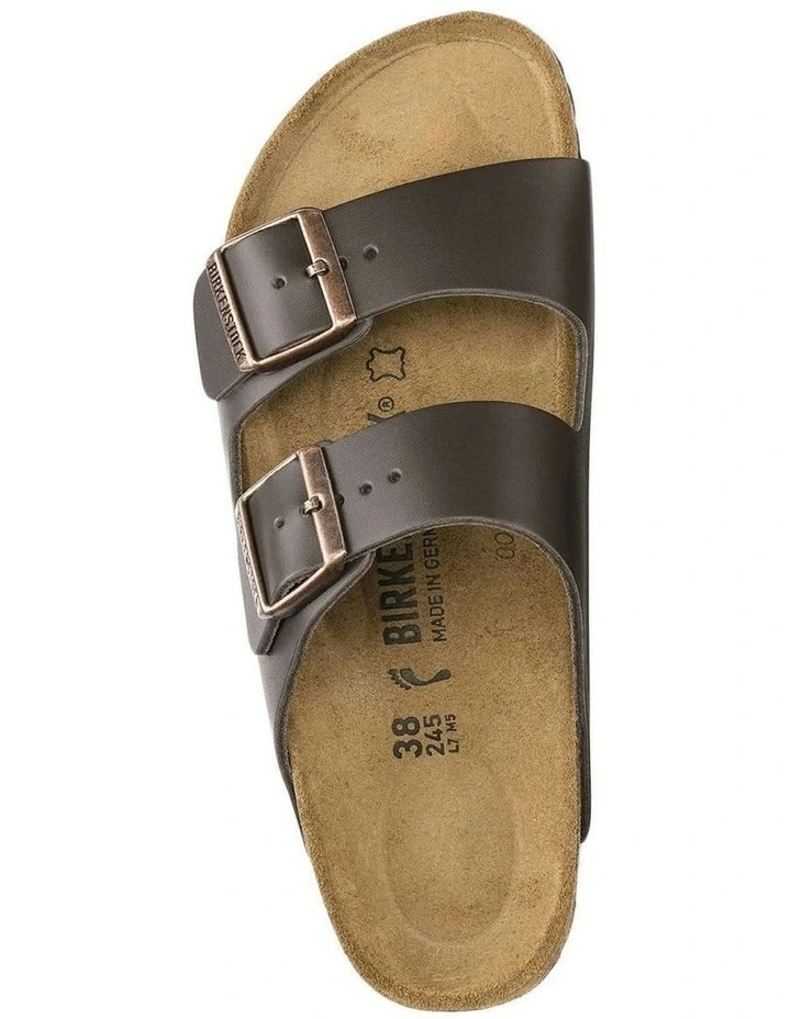 Arizona Natural Leather Regular Sandals in Dark Brown image 2
