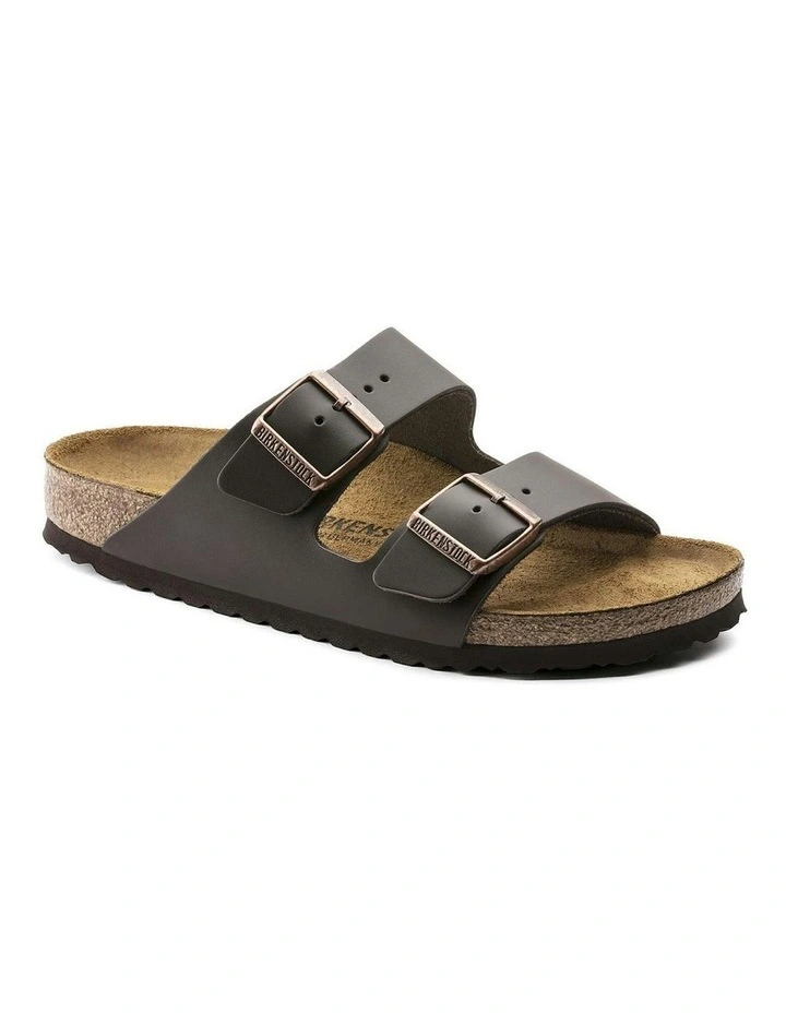 Arizona Natural Leather Regular Sandals in Dark Brown image 3