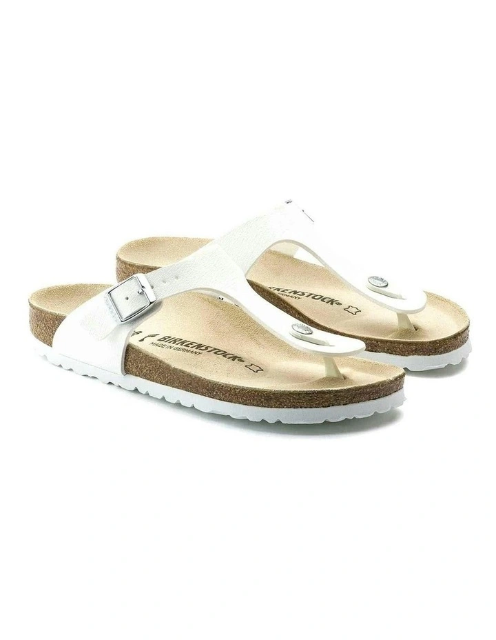 Gizeh Birko-Flor Regular Sandals in White image 3