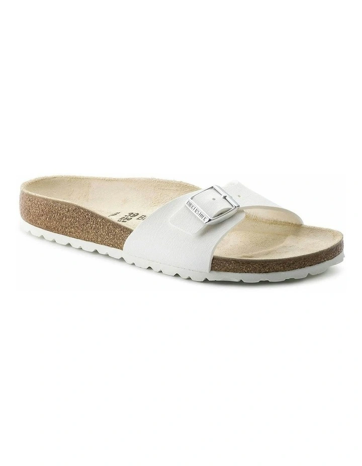 Madrid Birko-Flor Regular Sandals in White image 3