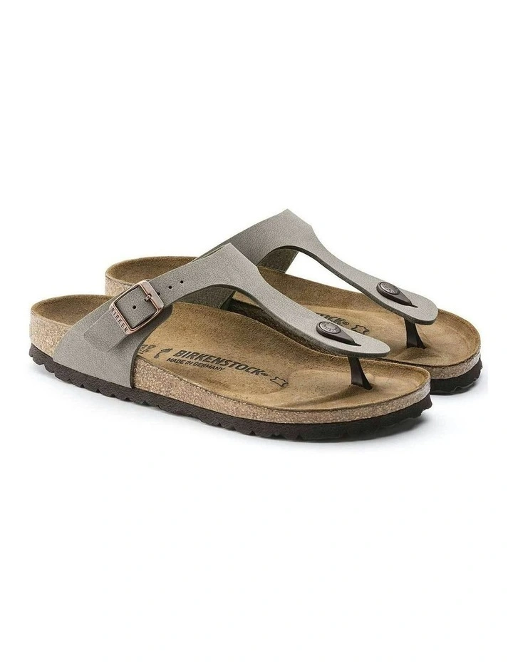 Gizeh Birko-Flor Nubuck Regular Sandals in Stone image 5