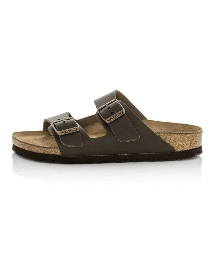 Arizona Natural Leather Narrow Sandals in Dark Brown image 3