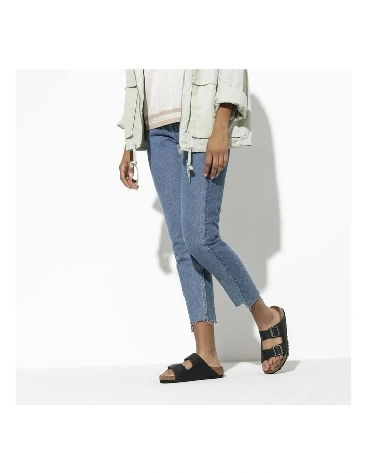 Arizona Oiled Leather Sandals Narrow in Black image 6