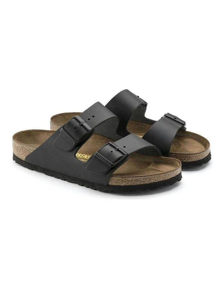 Arizona Natural Leather Regular Sandals in Black image 5
