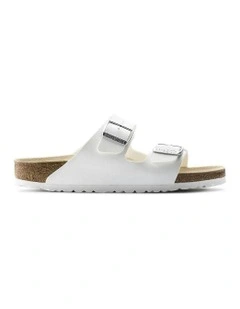 Arizona Birko-Flor Narrow Sandals in White