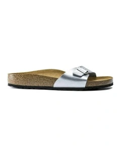 Madrid Birko-Flor Sandals Regular in Silver