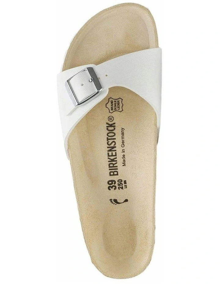 Madrid Birko-Flor Narrow Sandals in White image 2